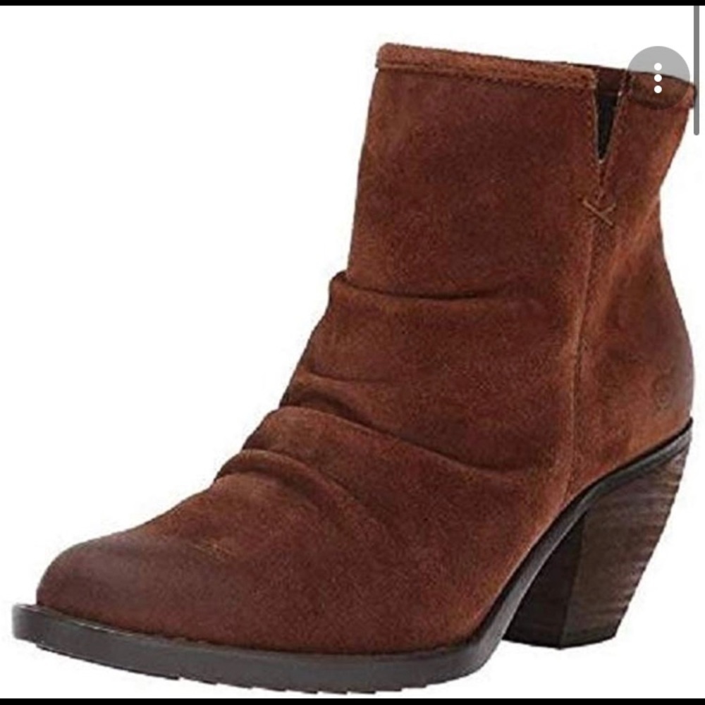 Born Aire boots‎ brown leather heeled boots size 7
